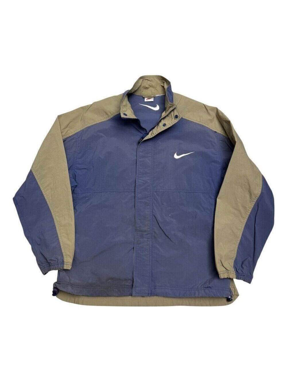 NIKE AIR VINTAGE 90s Retro Blue Water Resistant Windbreaker Jacket Mens XL